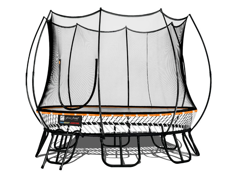Free Jump No Spring with Enclosure Trampoline 12FT · Round Garden trampoline